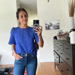 New with tags, Sezane eyelet blouse